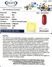 5.35/Carat Natural Cylindrical Red Coral-943